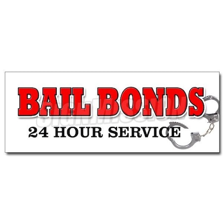 Signmission BAIL BONDS DECAL sticker bondsman 24 service get out of jail supplies, D-24 Bailbonds D-24 Bailbonds